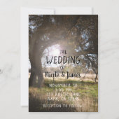 2 Rustische bomen Noon Dusk Sunset Country Weddens Kaart (Voorkant)