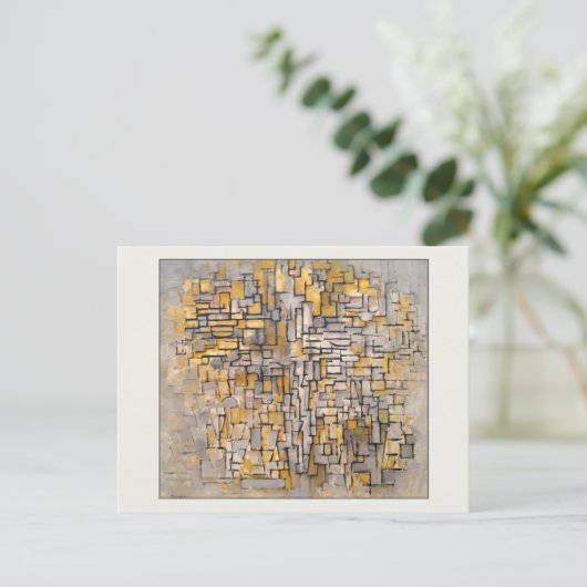 2 Samenstelling nr. VII Piet Mondrian Briefkaart (Staand voorkant)