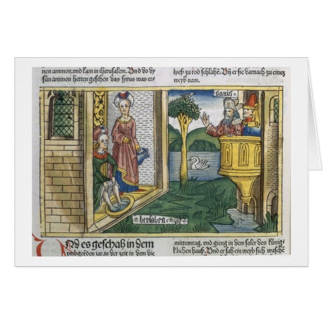 2 Samuel 11 1-5 David ziet Bathsheba zwemmen vanui (Voorkant Horizontaal)