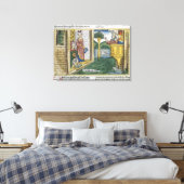 2 Samuel 11 1-5 David ziet Bathsheba zwemmen vanui Canvas Afdruk (Insitu (Slaapkamer))