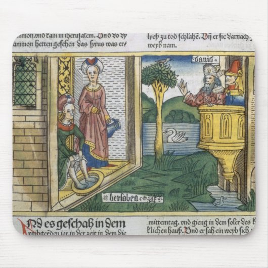 2 Samuel 11 1-5 David ziet Bathsheba zwemmen vanui Muismat (Voorkant)