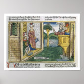 2 Samuel 11 1-5 David ziet Bathsheba zwemmen vanui Poster (Voorkant)