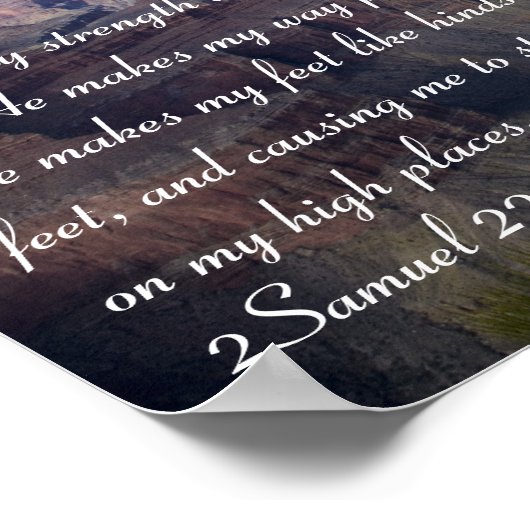 2 Samuel 22:33-34 Poster (Hoek)
