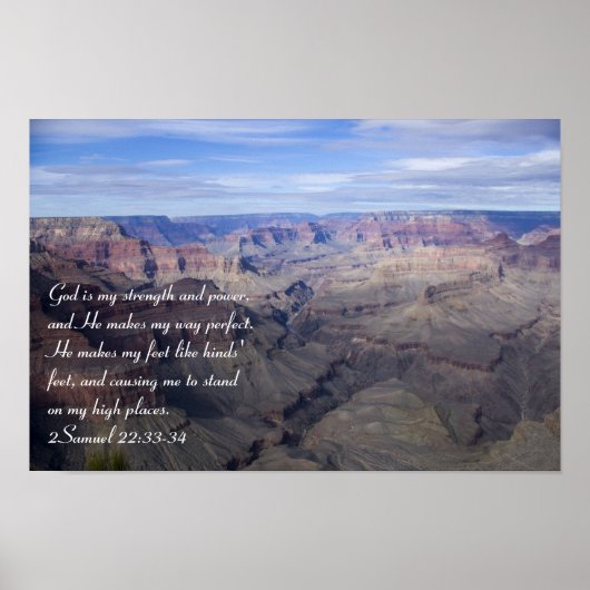 2 Samuel 22:33-34 Poster (Voorkant)