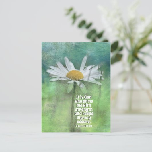 2 Samuel 22:33 Het is God die mij krachtig bewapen Briefkaart (Staand voorkant)