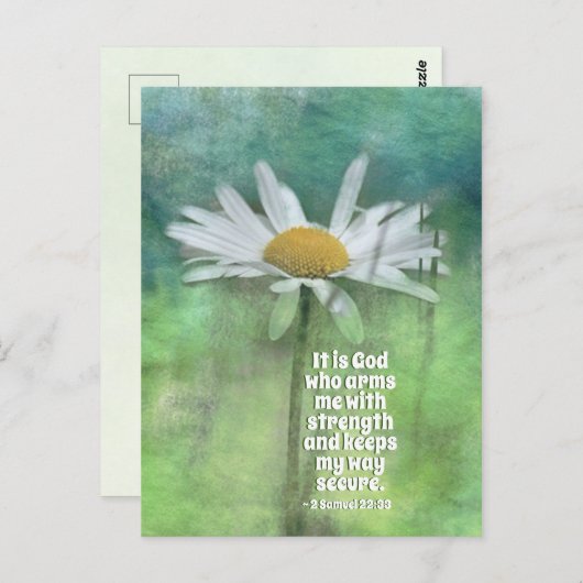 2 Samuel 22:33 Het is God die mij krachtig bewapen Briefkaart (Voorkant / Achterkant)