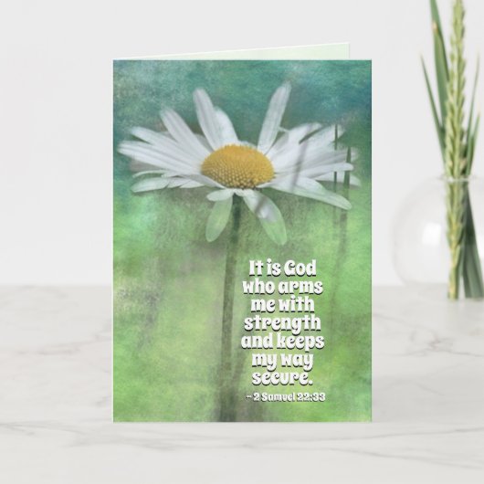 2 Samuel 22:33 Het is God die mij krachtig bewapen Kaart (Voorkant)