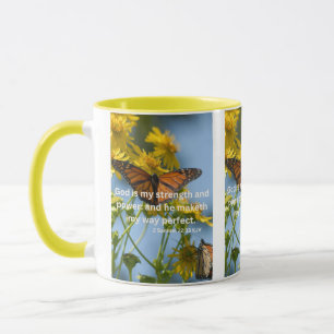 2 Samuel 22:33 KJV Bijbelscripts Pic Two-Tone Mok