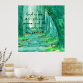 2 Samuel 22:33 Poster (Keuken)