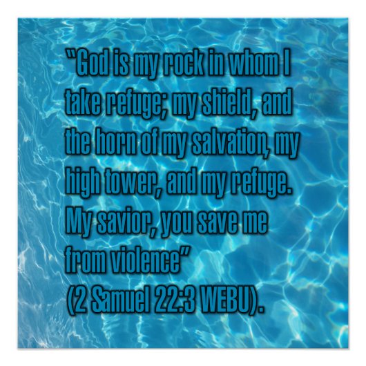 2 Samuel 22:3 WEBU Perfect Poster (Voorkant)