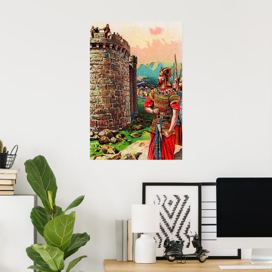 2 Samuel 5 David wordt een Mighty King poster (Thuiskantoor)