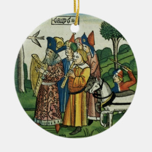 2 Samuel 6 1-5 David brengt de Ark naar Jeruzalem, Keramisch Ornament