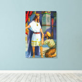 2 Samuel 9 Kindness naar Mephibosheth Canvas Afdruk (Insitu (Houten vloer))