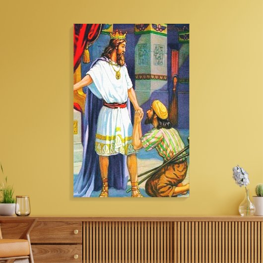 2 Samuel 9 Kindness naar Mephibosheth Canvas Afdruk (Insitu (Woonkamer))