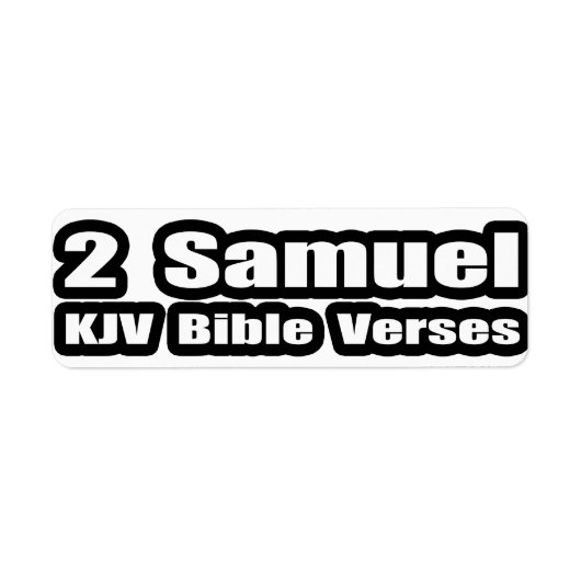 2 Samuel KJV Bijbelverzen Etiket (Voorkant)