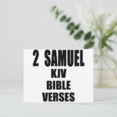 "2 Samuel KJV Bijbelverzen" Tekst Briefkaart (Staand voorkant)