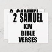 "2 Samuel KJV Bijbelverzen" Tekst Briefkaart (Voorkant / Achterkant)