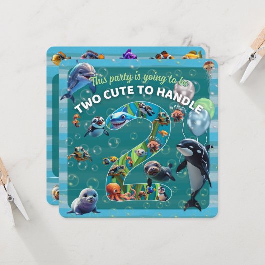 2 Schattig 2 Om Te Verwerken Feest Ronde Rand Plat (Voorkant / Achterkant in situ)