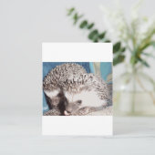 2 schattige egel briefkaart (Staand voorkant)