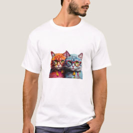 2 schattige katten T-shirt