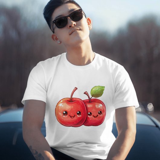 2 schattige kawaii appels t-shirt