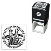 2 Schattige Stokstaartjes Namen Retouradres Zelfinktende Stempel (In situ)