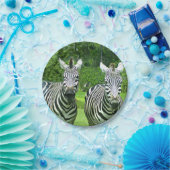 2 Schattige zebra's Papieren Bordje (Feest)