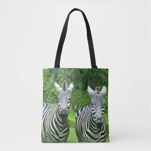 2 Schattige zebra's Tote Bag (Voorkant)