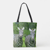 2 Schattige zebra's Tote Bag (Achterkant)