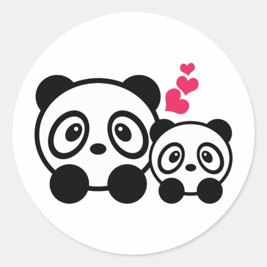 2 Schattigee Panda Stickers (Voorkant)