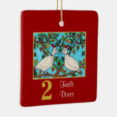 2 Schildpadden en tipografie Keramisch Ornament (Rechts)