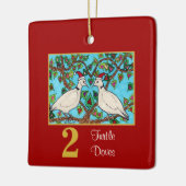 2 Schildpadden en tipografie Keramisch Ornament (Links)