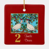 2 Schildpadden en tipografie Keramisch Ornament (Achterkant)