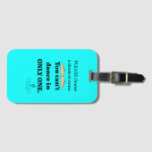 2 schoenen of geen cyaan bagagelabel (Voorkant (horizontaal))