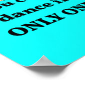 2 schoenen of geen cyaan dansstudio poster (Hoek)