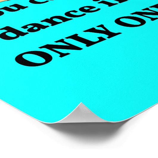 2 schoenen of geen cyaan dansstudio poster (Hoek)