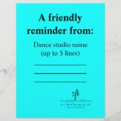 2 schoenen of geen cyaan flyer (Achterkant)