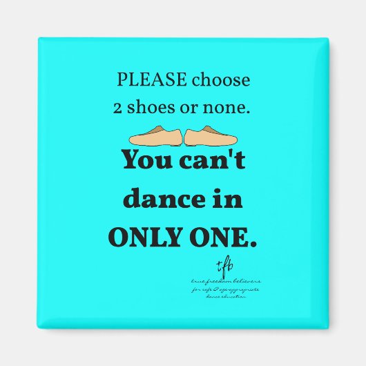 2 schoenen of geen cyaan magneet (Voorkant)