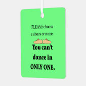 2 schoenen of geen kerstgroen metalen ornament (Voorkant links)