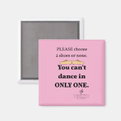 2 schoenen of geen lichtroze magneet (Voorkant / Achterkant)