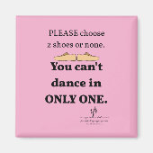 2 schoenen of geen lichtroze magneet (Voorkant)