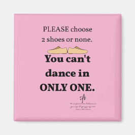 2 schoenen of geen lichtroze magneet