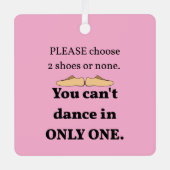 2 schoenen of geen lichtroze metalen ornament (Voorkant)