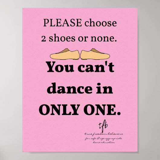 2 Schoenen of Geen Lt. Roze Dansstudio Poster (Voorkant)