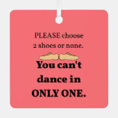 2 schoenen of geen Pacifische zalm Metalen Ornament (Voorkant)