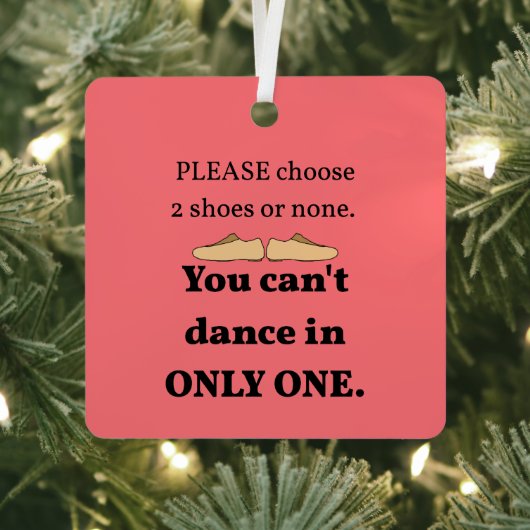 2 schoenen of geen Pacifische zalm Metalen Ornament (Insitu)