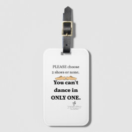 2 schoenen of geen wit bagagelabel