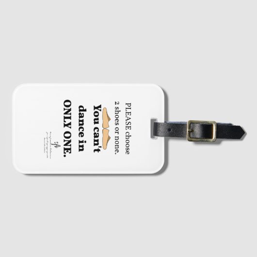 2 schoenen of geen wit bagagelabel (Voorkant (horizontaal))