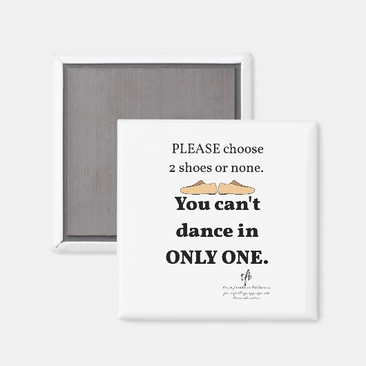 2 schoenen of geen wit magneet (Voorkant / Achterkant)