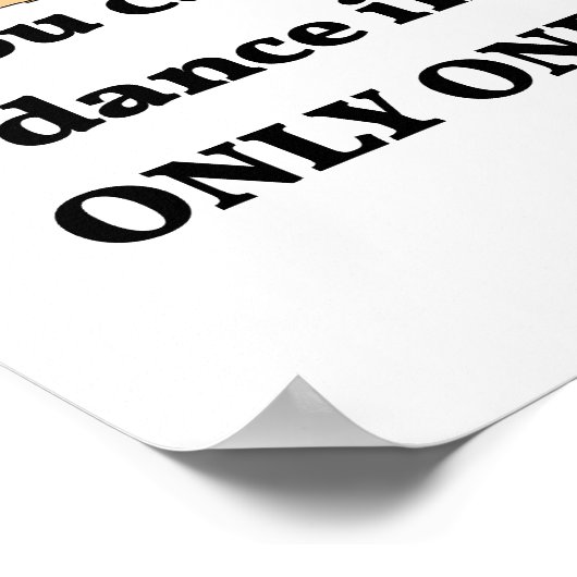 2 schoenen of geen witte dansstudio poster (Hoek)